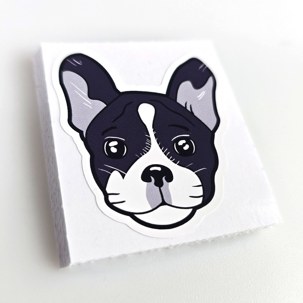 naklejka cięta po obrysie na pojedyncze sztuki piesek