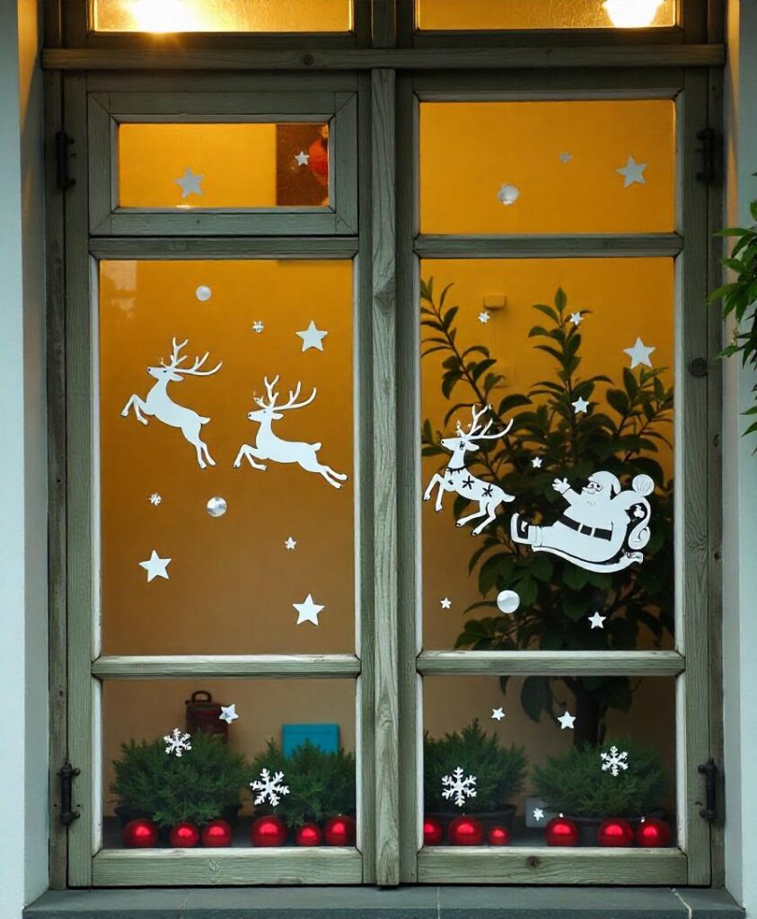 Naklejki Świąteczne wycięte na białej folii