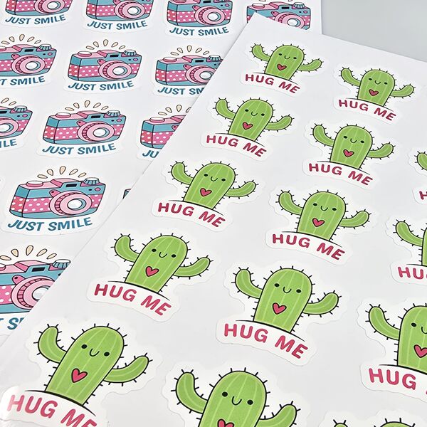 Naklejki drukowane na arkuszach